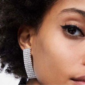 ZARA NEW GEM EARRINGS SILVER